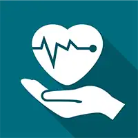 A cartoon image of a hand with a heart in it, this is to show the understanding your role in care online training course.